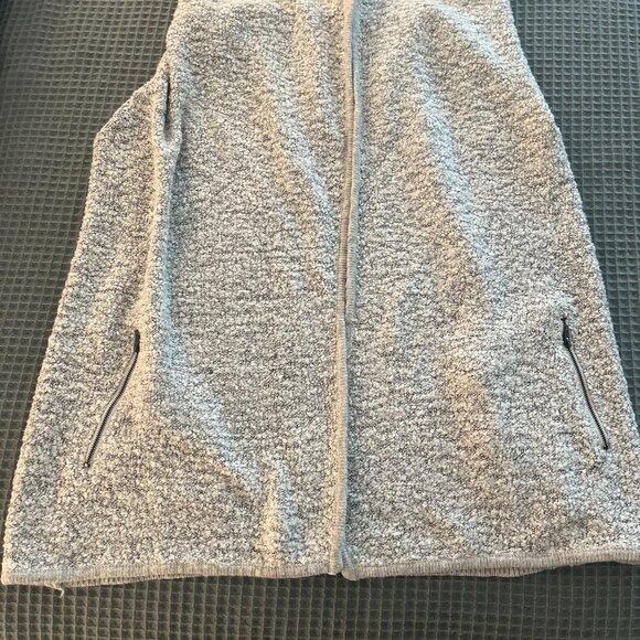 Olivia Sky Waterfall Front Gray Sleeveless Wool Blend Cardigan Women Size Small - Picture 3 of 10